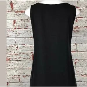 Eileen Fisher Dress Size Small 100% Silk Black Maxi Sleeveless Casual Career thumbnail 4