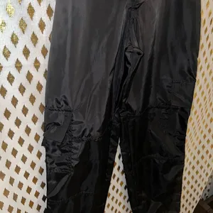 Pretty little thing windbreaker raver wide leg pants black size 2 thumbnail 2