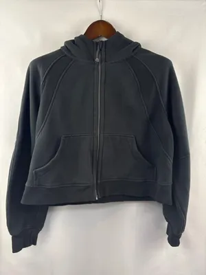 Women’s LuluLemon Scuba Oversized Black Full Zip Hoodie M/L thumbnail 1