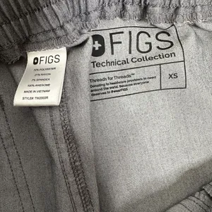 Figs Drawstring Pants Scrubs Mid Rise Straight Leg Women's Gray Size X Small thumbnail 4