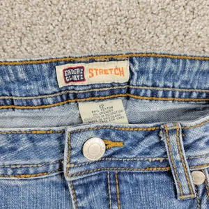 Vintage Faded Glory Jeans Womens 12 Light Wash Blue Floral Flap Pockets Wide Leg thumbnail 15
