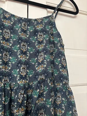 NATURAL LIFE Sara Embroidered Floral Mini Dress Dark Teal Medallion‎ Size XS thumbnail 14