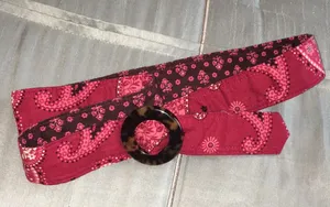 Vera Bradley reversible red tortoise buckle belt thumbnail 1