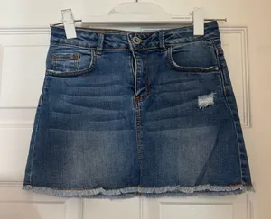 Zara Denim Mini Skirt thumbnail 1