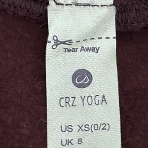 CRZ Yoga Fleece Lined Leggings Burgundy Purple Size XS thumbnail 10