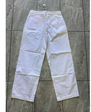 J. Crew Womens White Pleated Button Front in Chino 8 $98 Nautical Sailor thumbnail 4