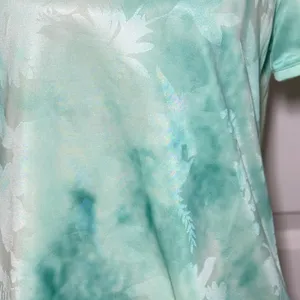 Nike Dri-FIT Floral Tie Dye Golf Polo Shirt Mint Green Teal Womens Medium thumbnail 3