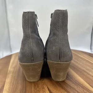 Frye Judith Seam‎ Bootie Ankle Boots Gray Leather Western Festival Women's 7.5M thumbnail 2