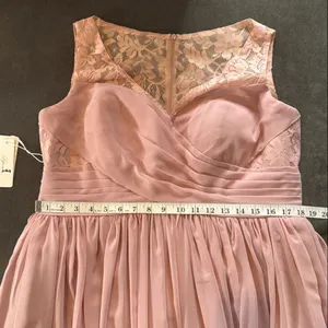 Women’s Pink Chiffon Full Length Mother of Bride Bridesmaid Formal Dress 16 NWT thumbnail 8