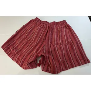Briggs Linen Blend Shorts Womens XS Red Striped Elastic Waist Drawstring thumbnail 8