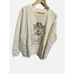 Zoe + Liv Sweatshirt Womens XL Cream Country‎ Music Western Teddy Bear Cowgirll thumbnail 2