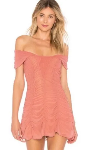 Majorelle Revolve Mesh Off The Shoulder Mini Dress thumbnail 1