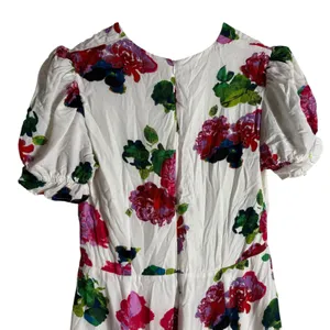 Ashley Park White Floral Print Lace Up Corset Ruffle Hem V-Neck Mini Dress 12 thumbnail 12
