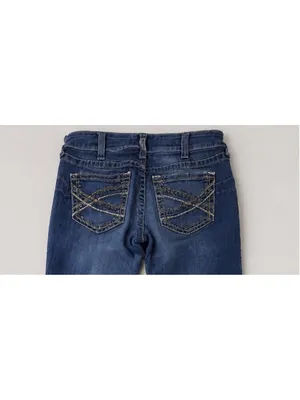 Ariat R.E.A.L. 1257 Women’s 29R Bootcut Jeans Festival Blue Western Stretch‎ thumbnail 5