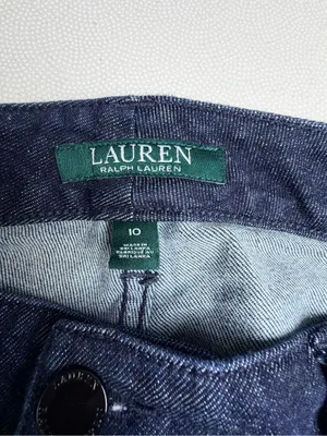 Lauren Ralph Lauren Regal Skinny Jeans Womens 10 Dark Wash Tuxedo Stripe thumbnail 6