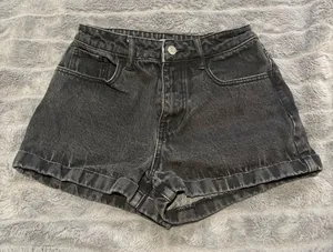 PacSun Black Denim Mom Short High Rise Size 25 thumbnail 1