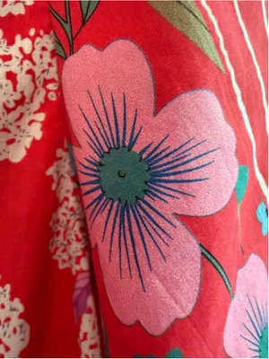 Entro Women’s Sightseer Floral Print Midi Dress in Red Size sS thumbnail 7