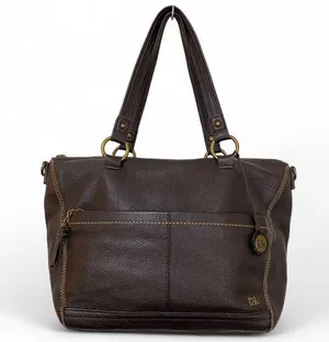 The Sak Brown Leather Tote Shoulder Bag Purse thumbnail 1