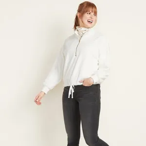 Old navy Cozy Faux-Fur Half-Zip Cinch-Hem Sweatshirt thumbnail 4