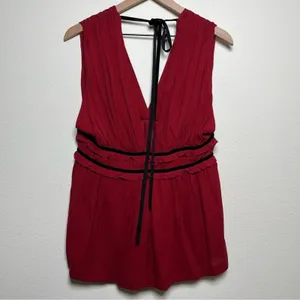 NEW‎ Women 100% SILK Babydoll Indie Fairy Top Large Dark Romantic Whimsigoth thumbnail 7