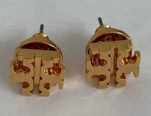 Tory Burch Gold Logo Stud Earrings NWOT thumbnail 1