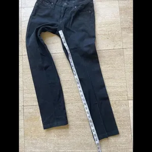 7 For All Mankind Jeans Roxanne Black Denim women size 25 Made‎ in USA Low Rise thumbnail 3