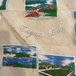 Vintage Canada Niagara Falls Sheer Scarf Made in Japan Souvenir 25" thumbnail 3