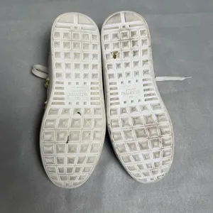 Valentino Garavani Rockstud Untitled White Leather Sneakers Gold Studs 39 thumbnail 7