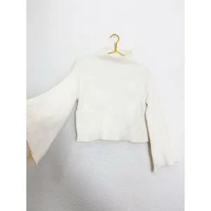 Anthropologie Maeve Katey Mock Neck Bell Sleeve Sweater Cream Size XXS thumbnail 11