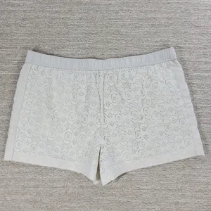 Ann Taylor LOFT Lace Shorts Womens 12 White Loose Elastic Waist Resort Vacation thumbnail 3