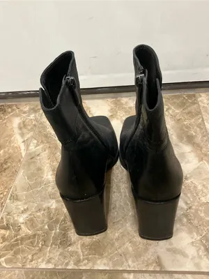 Franco Sarto black leather ankle boots thumbnail 2