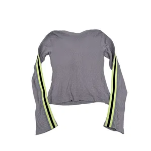 Free People Movement Recovery Layer Long Sleeve Henley Top Purple Neon Stripe M thumbnail 3