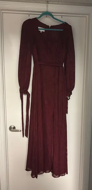 Azazie Wine Purple Dress thumbnail 1