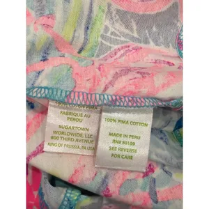Lilly Pulitzer Dress‎ Womens Pink Blue Flamingo Pima Cotton Knit Shift XXS thumbnail 8