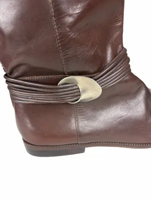 UNISA Flex Brown Leather Knee High Boots Made in Brazil Size 9.5 thumbnail 5