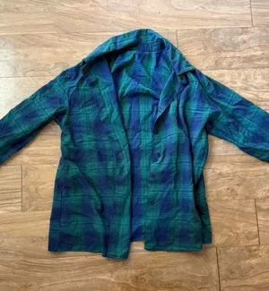 Green & Blue Plaid Button thumbnail 1