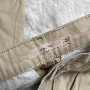 Levi'S Light Brown Tan High Loose Flare Pants Y2k Soft Grunge Light Academia thumbnail 2