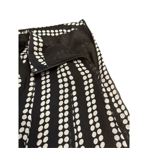 Uniform John Paul Richard Polka Dot Crepe Skirt 100% Silk Womens Size 10 thumbnail 4