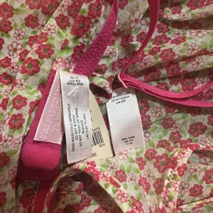 2006 Vintage Victoria's Secret Floral Babydoll Nightie and V-string panty set thumbnail 9