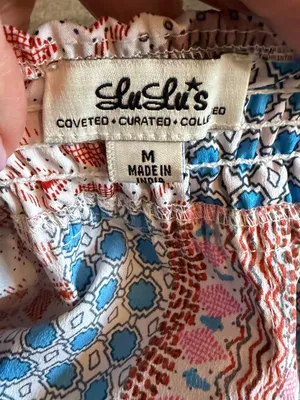 Lulus Maxi Dress Size Medium Pink Multi Print Boho Sleeveless Tie-Strap Resort thumbnail 7