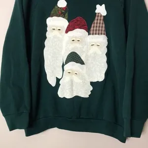 fruit of the loom Santa Clause Father Christmas Fleece Pullover sweater large‎ thumbnail 3