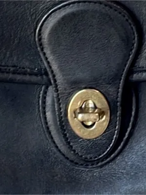 Vintage Coach 9954 Prairie Bag Black Leather Purse thumbnail 7