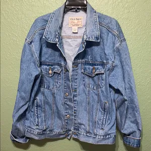 Vintage Old Navy Denim Jean Jacket 90s Y2K Unisex XL thumbnail 2