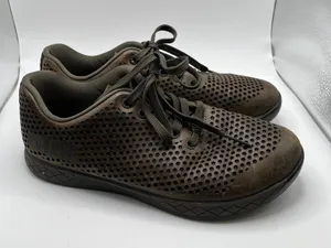 Nobull Perforated Leather Trainer Low Women's Size 10 Mens 8.5 Workout Gym Brown thumbnail 1