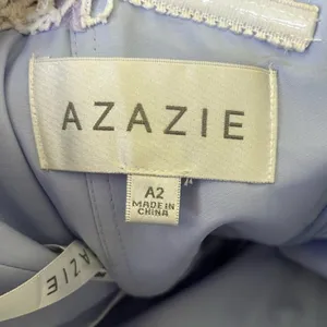 Azazie Light Purple & White Lace‎ Trim Sweetheart Neckline Bridesmaid Midi Dress thumbnail 9