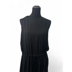 BABATON ARITZIA | L | Womens Black Sleeveless Wide Leg Crop Jumpsuit Drawstring thumbnail 5