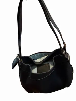 Coach East West Duffel Shoulder Bag M1085-F15065 Black Pebbled Leather Purse thumbnail 3