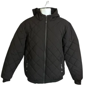 Mens Puffer Coat Jacket Size XLarge Fits Like Large Hooded Full Zip Lined Winter thumbnail 3