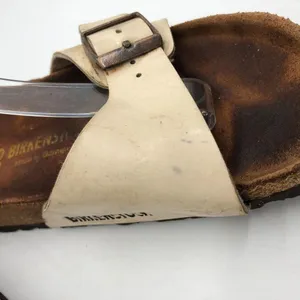 Birkenstock Madrid BirkoFlor Sandals Slides Shiny Ivory 40 Womens US 9 Narrow thumbnail 5