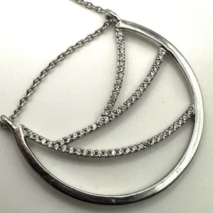 Lauren Conrad silver tone rhinestone pendant necklace thumbnail 9